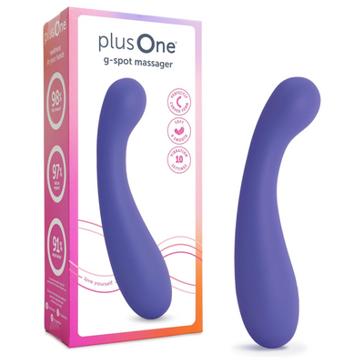plusOne G-Spot Massager Vibrator, 10 Vibration Settings, Body-Safe Silicone, Fully Waterproof, and Rechargeable