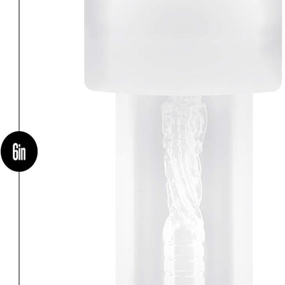 Blush Performance Stroker Penis Pump Sleeve 6.5" - Ribbed Texture for Extra Sensation, Universal Fit 2"-3.25" Wide Cylinders, Use as Stroker Or with Pump, Male Enhancement Sex Toy Accessory - (Clear)