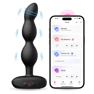 LOVENSE Ridge Vibrator Anal Beads Dildo, 360° Rotating Vibrating Butt Plug Anal Sexy Toys for Men Women, Adult Toy Prostate Massager, Remote Control Anal Vibrator for Beginner & Advanced Player
