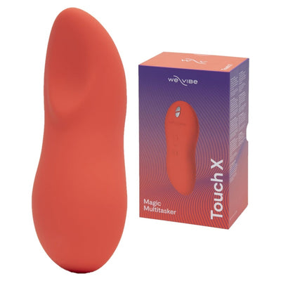 We-Vibe Touch X Lay On Vibrator | Vibrating Mini Bullet Sex Toys for Women | Clitoral Stimulator Personal Massager | 8 Intensity Levels & 7 Vibration Modes| Adult Toys & Sexual Pleasure Tools | Coral