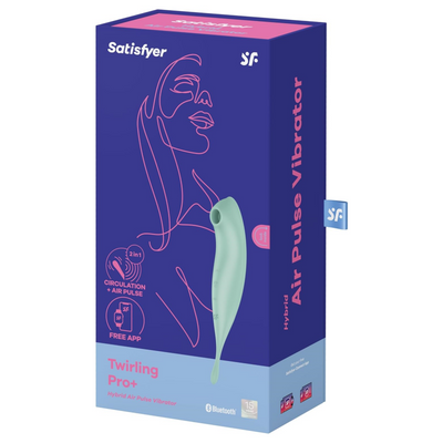 Satisfyer Twirling Pro Connect App Vibrator Sex Toy | Adult Toys for Women | Best Sucking Clitoral Stimulator | Vibrating Sexual Pleasure Device | Stimulation Vibrators (Mint)