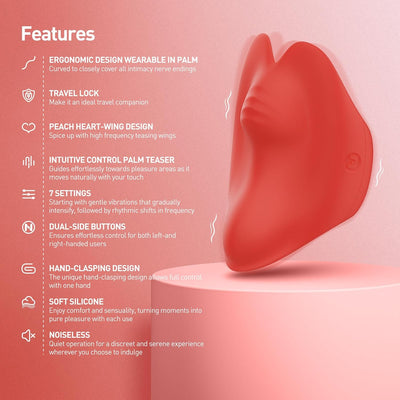 Tracy's Dog Clitoral Vibrators for Women, Palm Vibrator Sex Toy for Nipple Clitoral Stimulation, Couple Sex Toys for Women Foreplay Intuitive Pleasure, Wearable Mini Vibrator Adult Toy for Women