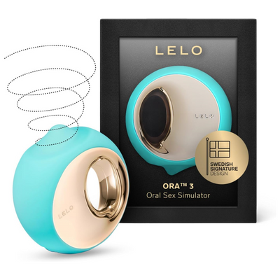LELO ORA 3 Oral Sex Toy, Tongue Toy for Woman, Sensual Clit Licker and Personal Stimulator for Oral Sex, Tongue Vibrator for Women, Aqua