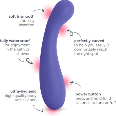 plusOne G-Spot Massager Vibrator, 10 Vibration Settings, Body-Safe Silicone, Fully Waterproof, and Rechargeable