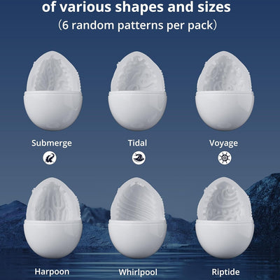 LOVENSE Kraken Portable Male Masturbator Egg, Disposable Pocket Pussy Masturbators, Blowjob Adult Male Sex Toys for Men Masturbation, 6 Pack