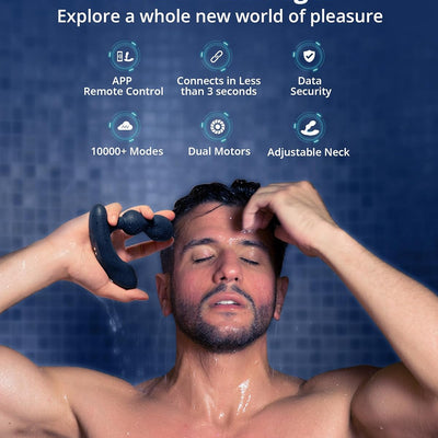 LOVENSE Edge 2 Prostate Massager Adjustable Vibrating Butt Plug, APP Remote Control Male Vibrator Anal Dildo Adult Sex Toys & Games for Beginner Advanced Player, Powerful Vibration, Waterproof