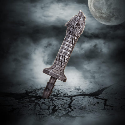 Blush The Realm 11.75" Rougarou Werewolf Sword Handle, Fantasy Roleplay Accessory Handle for Lock On Compatible Dildos, Durable Grip, Adult Sex Toys for Couples, Solo, or Roleplay Sex Games - (Gray)