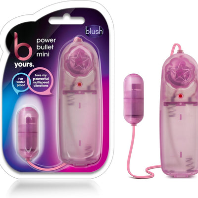 Blush Novelties B Yours Power Bullet Mini - Remote Control Micro Vibrator Bullet - for Vaginal, Nipple Stimulation - Use During Foreplay, Intercourse - Versatile Sex Toy for Beginners Couples