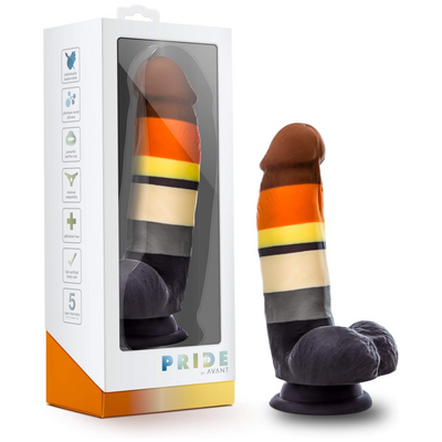 Blush Novelties Adult Sex Toys - Avant Pride P9 - Platinum Cured Purio Silicone 7.5 Inch Dildo - 1.75 Inch Wide Smooth Ultrasilk Shaft - Suction Cup Base Strap-On Compatible - Women Men Couples - Bear