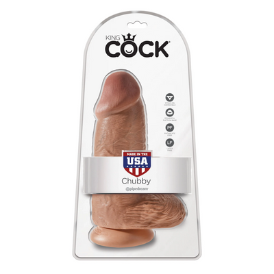 Pipedream - King Cock Chubby Cock with Balls (Brown)