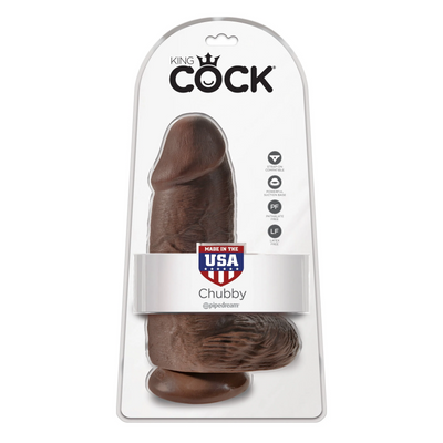 Pipedream - King Cock Chubby Cock with Balls (Dark Brown)