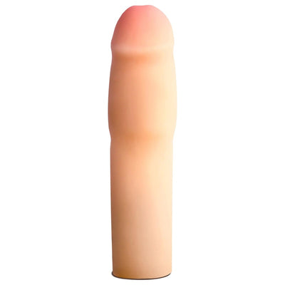 Blush Novelties Performance Cock Xtender - Penis Sheath Extender - Dual Density Sensa Feel - Extend Penis 1.5" - Thicken Up to 1.75"- Ribbed for Pleasure - Male Enhancing Sex Enhancer - Beige