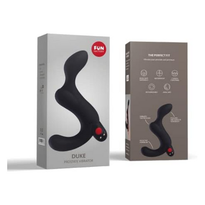 Fun Factory Adult Toys | 'Duke' Prostate Massager | Vibrating Prostate Butt Plug | Sex Toys for Women, Men, & Couples (Black)