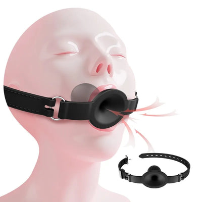 Breathable Mouth Plug BDSM Oral Ball Gag Adjustable Belt Erotic Silicone Sex Toys for Couples Role Play Sexy Shop Adult Games