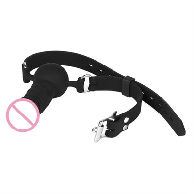 Open Mouth Gag Dildo Oral Fixation Harness Bondage Erotic Accessories Adult Game Sex Toys for Women Men Couple BDSM Sex Shop