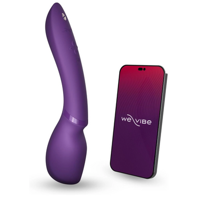 We-Vibe Wand 2 Personal Massager Vibrator | App Controlled G-Spot Stimulator Vibrator Dildo | Adult Sex Toy for Women | Female Cordless Clitoral & Body Masturbator | Waterproof & Rechargeable | Purple