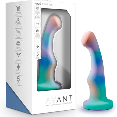 Blush Avant Opal Dreams 6 inch aqua silicone dildo front view Thailand