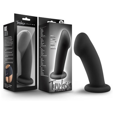 Blush Temptasia Elvira 6" Realistic Thick Silicone Dildo w/ 2" Wide Extra Girthy Black Cock, Suction Cup, Strap-On Compatible, G Spot, Anal, Vaginal, Pegging Play Adult Sex Toy for Women, Men, Couples