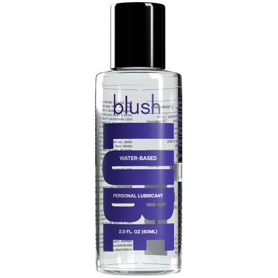 Blush Lube Water-Based Personal Sex Lubricant, 100% Body-Safe, Sensitive Skin Intimate Comfort, pH-Balanced (no Glycerin, Parabens, Propylene Glycol) Condom Friendly Sex Toy Natural Lube (2.0 FL Oz)