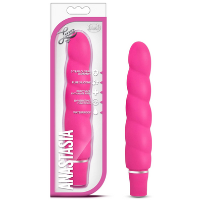 Blush Luxe Anastasia 6.5" Silicone Stimulator for Women - G-Spot, Clit & Personal Massager w/ 10 Powerful Vibration Modes, UltraSilk Pink Stimulator Waterproof - Adult Sex Toy for Female Pleasure