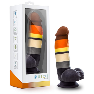 Blush Novelties Adult Sex Toys - Avant Pride P9 - Platinum Cured Purio Silicone 7.5 Inch Dildo - 1.75 Inch Wide Smooth Ultrasilk Shaft - Suction Cup Base Strap-On Compatible - Women Men Couples - Bear