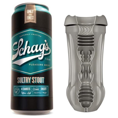 Blush Schag’s 7.75" Sultry Stout Male Masturbator Stroker, Self-Lubricating Sleeve w/ 4 Pleasure Chambers, Realistic Pocket Pussy, PerfectFlo Oral Like Cock Suction - Adult Sex Toy for Men - (Clear)