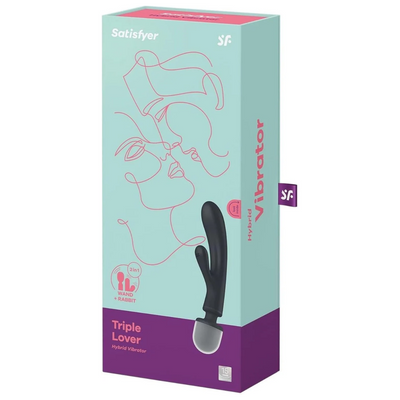 Satisfyer Triple Lover Vibrator Sex Toy | Adult Toys for Women | Multi Vibrator with 3 Power Motors | Vibrating Sexual Pleasure Device | Stimulation Vibrators | Woman Sextoy (Anthracite)