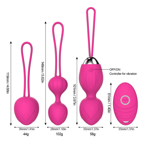 10 Speed Vibrator Kegel Balls Ben Wa Ball G Spot Vibrator Wireless Remote Control Vaginal Tighten Exercise Sex Toys for Women