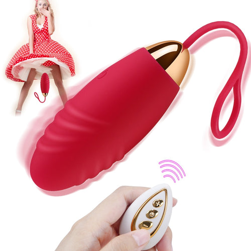 10 Speed Silicone Bullet Egg Vibrators for Women Wireless Remote Control Vibrating USB Rechargeable Massage Ball Adult Sex Toys