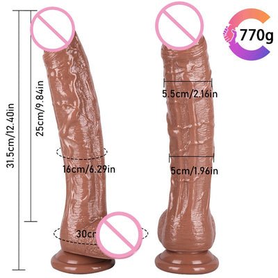 12.4 Inch Realistic Silicone Huge Penis Soft Big Dick Lifelike Real Feeling Dildo Sex Toys for Women G-spot Masturbation