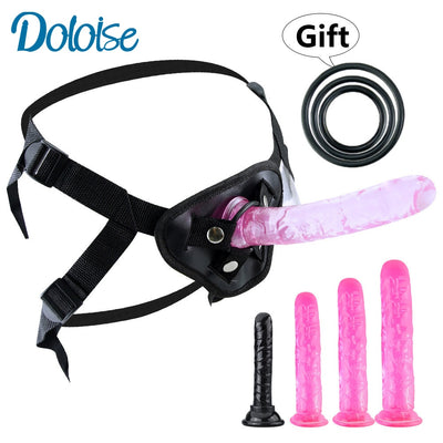 2.4~5.5cm Dildo Strap-On Adjustable Dildo for Anal Strapon Toys for Adults Realistic Penis Sex Toys Soft Sex Shop for Couples