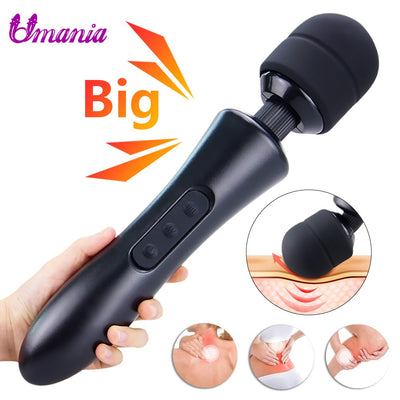 20 Modes Powerful Magic  Vibrator Wand Silicone Adult Sex Toys for Woman Magic  Massager Wand Clitoris Stimulator Sex Shop