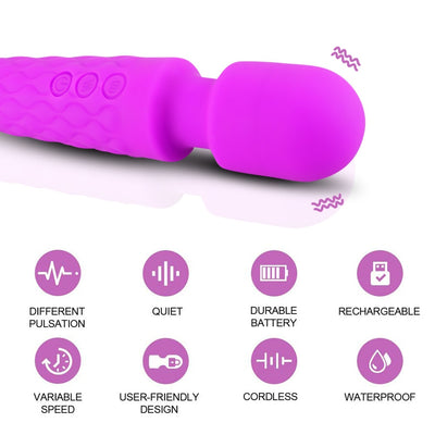 2020 Powerful AV Vibrator Magic Vagina Wand Clitoris Stimulator Vibrators Sex Toys for Women G Spot for Masturbator USB Dildo