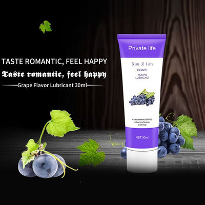 30ml Grape Flavour Adult Sex Lubricats Products Water Based Men Anal Massage Oil Gay Lube Female Sex Orgasm Gel Vaginal Lubricat