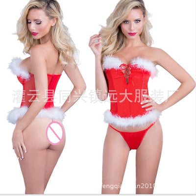 5 Styles Christmas Lace Set Women Sexy Lingerie Red Babydoll Dress Sleepwear Costume Hot