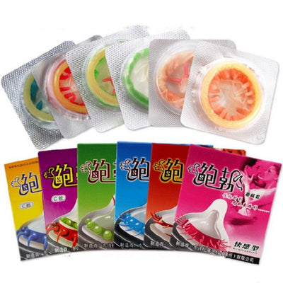 6 PCS Condom Adult Sex Products Nozzle ON The Penis Class Female G-spot Vaginal Stimulation Condoms with Spikes for Men