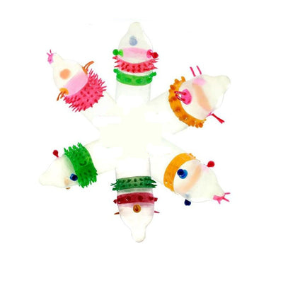 6 PCS Condom Adult Sex Products Nozzle ON The Penis Class Female G-spot Vaginal Stimulation Condoms with Spikes for Men