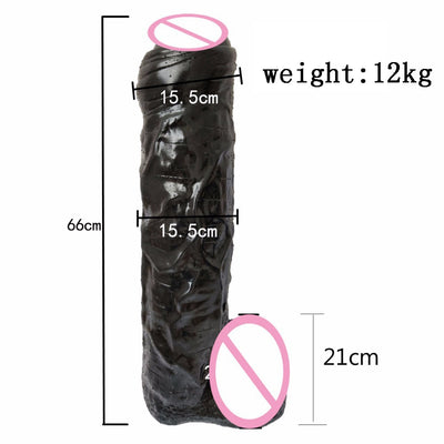 66cmX15.5cm Huge Long Dildo Realistic 5inch Giant Penis Massive Cock Women Man Sex Toys Adult Products Sex Shop Window Display