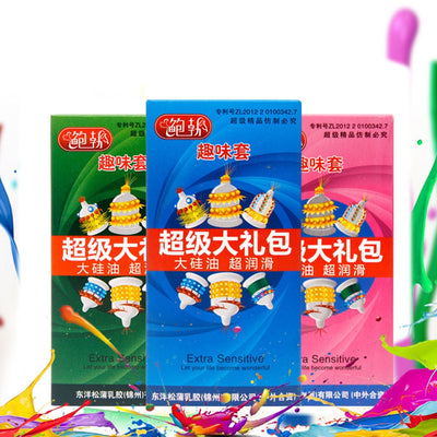 6PCS/lot Adult Sex Products Extra Sensitive Penis Sleeve Female G-spot Vaginal Stimulation Condoms Ribbed Dotted Spike Condom