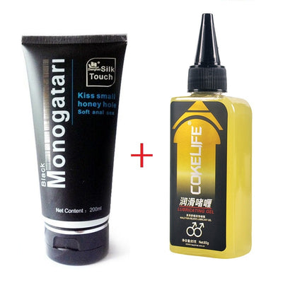 Analgesic Anal Sex Lubricant Male Pain-Relieve Lubrication Water Soluble Vaginal and Anal Gel Sex Products for Adults 200ml+85g