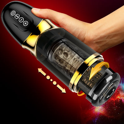 Automatic Telescopic Rotation Male Masturbator 10*10 Modes Silicone Vagina Real Pussy Adult Masturbation Sex Toys for Men