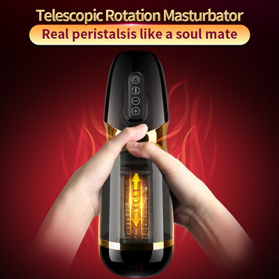 Automatic Telescopic Rotation Male Masturbator 10*10 Modes Silicone Vagina Real Pussy Adult Masturbation Sex Toys for Men
