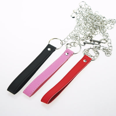 BDSM Sexy PU Leather Ring Steel Chain Sex Collar&Leash Bondage Toys for Sex Love Games Cosplay Erotic Posture Juguetes Eroticos