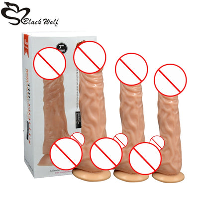 Multi Size Flesh Dildo Realistic with Suction Cup ,Sucker Big Artificial Penis for Women Sex Toys,Adult Sex Product