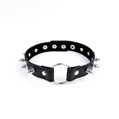 Adjustable Black PU Leather Sexy Punk Rock Gothic Spikes Choker Rivet Series Choker Erotic Unisex Toys for Women Men