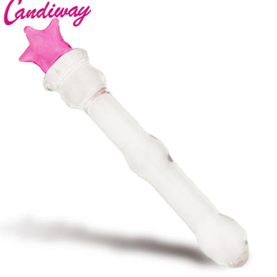 Cute Smooth Crystal Glass Anal Plug Vaginal Anal Beads Plug Massage Masturbation Adult Sex Toys for Men Women