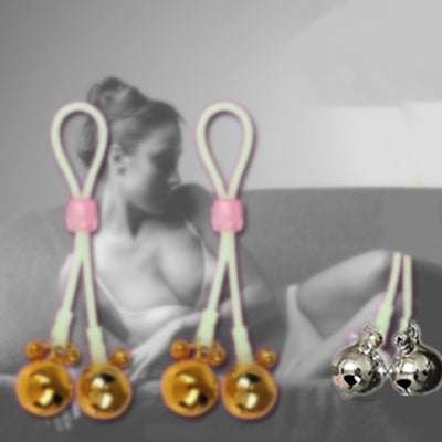 Sexy Multi-Colors Skull Luminous With Jingle Bell Nipple Clamps Breast Clip Stimulator Adult Games Erotic Toy For Women