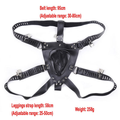 Chastity Pants Waist Belt Padlock Leather Male Harness Bdsm Bondage Restraints Thong G-String Fetish Sexy Lingerie Underwear