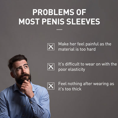 DRY WELL 3pcs Sleeve for Penis Extender Reusable Condom Cock Enlargement Delay Sex Male Condoms with Spikes Intimate Goods