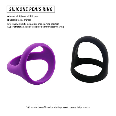 Penis Scrotum Lock Large Size Delay Ejaculation Silicone Elastic Cock Ring Erection Sex Toys for Men Male Penis Ring